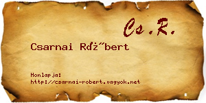 Csarnai Róbert névjegykártya