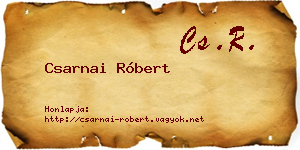 Csarnai Róbert névjegykártya